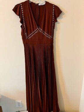 BEAUTIFUL Rust A.L.C. Dress Pleated detailed